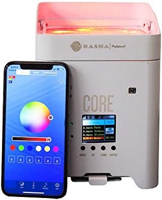 Rasha Products Wireless Light Core with 8 hours Battery Life WallWash Wifi IR for Party Club Bar Dj Dmx Wedding Events(White)