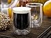 Stone & Mill Double Walled Glass 9 oz - Set of 2 - Glass Coffee Cups - Double Wall Glass Coffee Mugs - for Latte, Cappuccino, Clear Coffee Mug Double wall mug for Coffee & Tea, AM 05