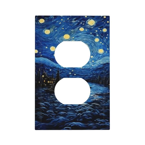 Tewujay Decorative Outlet Cover 1 Gang Abstract