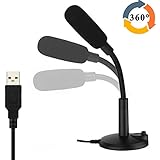 Computer Microphone,USB Condenser Podcast Recording Studio Desktop Windows/Mac PC Microphone for Skype,YouTube,Games,Streaming Microphone,Desk Mic …