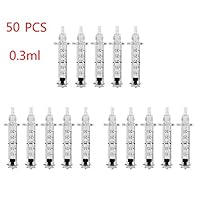 WANZZN Ampoule Head Hylauronic Acid Injection - 50Pcs Ampoule Head, for Hyaluron Pen Pressure Hyaluronic Density Atomizer Wrinkle Removal High (0.3Ml)