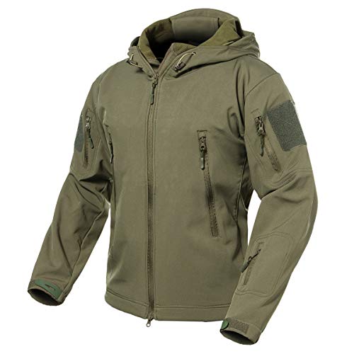 ReFire Gear Men's Soft Shell Military Tactical Jacket Outdoor Camouflage Hunting Fleece Hooded Coat - Thumbnail 2