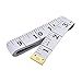 Soft Tape Measure&nbsp;Double Scale Body Sewing Flexible Ruler for Weight Loss Medical Body Measurement Sewing Tailor Craft Vinyl Ruler, Has Centimetre Scale on Reverse Side 60-inch（White）