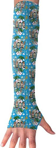Tiki Trek Blue Arm Sleeve Arm Sports Bike Cycling Hiking Arm Warmer Arm Protector Barcer Shooting UV Protection Sun Protection