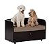 Paws & Purrs Pet Bed with Storage Drawer, Espresso/Sandthumb 2