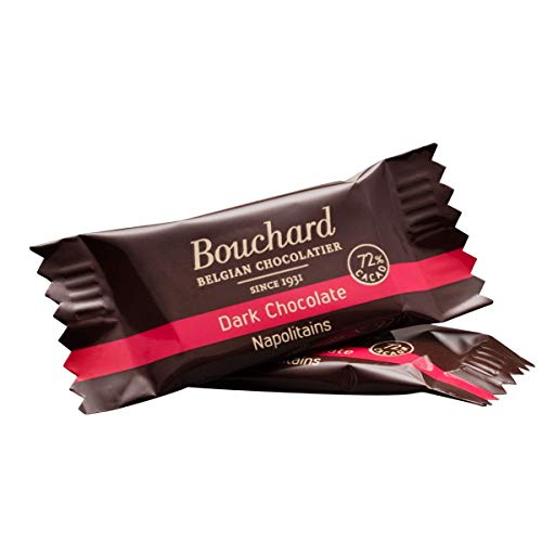 Bouchard Premium Belgian Dark Chocolate with 72 Cacao Individually Wrapped Pieces (1.1 LB