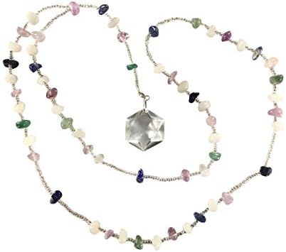 Crystal Clear Miracles Multi Crystal Quartz Rosary - Star of David Solomon Seal Pendant Healing - Powerful Energy - Brazilian Hand Faceted Natural Stone