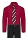Boy's Dress Shirt & Tie - Red, 14