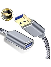 Powerman - Cable USB 3.0 a USB (USB 3.0 a USB, cable USB 3.0 a USB macho a macho, 2 unidades, cable USB USB 3.0 de doble cara, cable USB de 2 caras, cable de carga M M para acoplador USB)