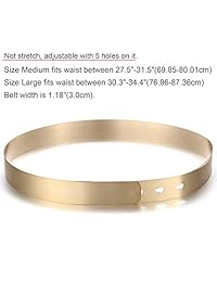 BABEYOND Cinturón de metal ajustado con correa de cintura ajustable para vestido