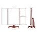 Spaire Vanity Makeup Mirror with Lights 3X/2X/1X Magnification, Trifold Travel Mirror, 180° Adjustable, Dual Power Supply, Lighted Cosmetic Mirror