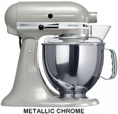 220 Volt Overseas KitchenAid 5 Qt. 4.7 Liters Artisan Mixer KSM150 Stand Mixer (Metallic Chrome)