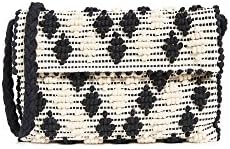 Antonello Women's Suni Rombetti Clutch, Black/Cream, One Size