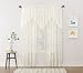 No. 918 24520 Alison Floral Lace Sheer Rod Pocket Curtain Valance, 58