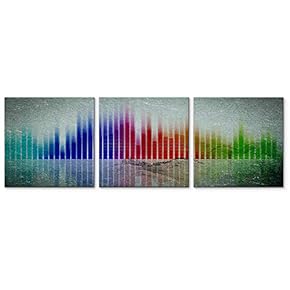 3 Panel Canvas Wall Art Music Note Pictures Home Wall Decorations for Bedroom Living Room Paintings Canvas Prints Framed - 12"x12"x3 Panels