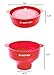 JustNile Collapsible Silicone Popcorn Popper Bowl, Healthy Popcorn Popper for Microwave, Homemade Popcorn, Hot Air Popcorn Maker, 100% Free of BPA and PVC - Red