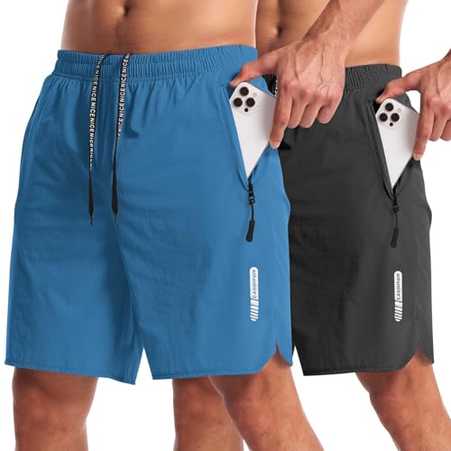CANGHPGIN 2 Pack Mens Workout Athletic Shorts 7 Inch Puerto Rico - View #10