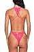 Avidlove Lingerie for Women Teddy Sexy One Piece Lace Babydoll Bodysuit Rose Red XX-Large