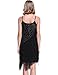 PrettyGuide Women's 1920S Paisley Art Deco Sequin Tassel Glam Party Gatsby Dress Pure 0/4 Black