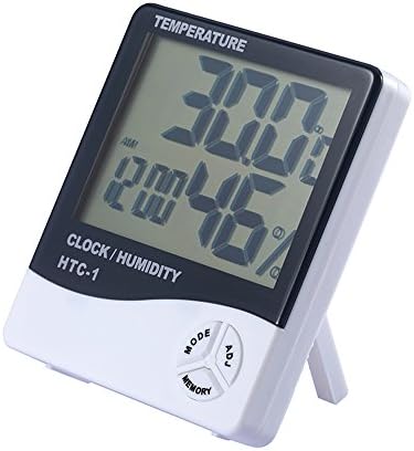Temperature Humidity Monitor , Multifunctional LCD Screen Display Accuracy Thermometer Hygrometer for Indoor and Outdoor (HTC-1)