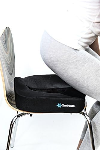 Coccyx Cushion | Memory Foam Pillow Seat Cushion | Car Office Chair Seat Cushion Cover | Orthopedic Sciatica Pain Relief | Anti Slip Bottom | Mesh Fabric for Breathability | Lifetime Foam Guarantee