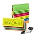 Set of 20 Neon Reusable Name Tents, Mini Erasers, Dry Erase Markers & Tote Bag