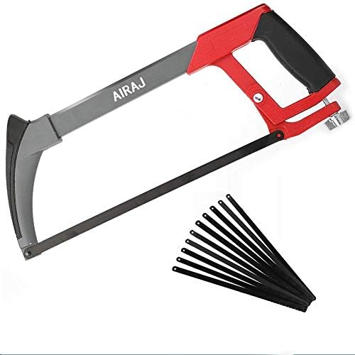 AIRAJ 12 in Hacksaw Frame with 45/90 Degree Angled Heavy Duty Hand Saw