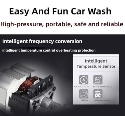 Nyganmelloz Car Washer Pump, Car Washing Machine, High-Pressure Water Sprayer, Electric Water Transfer Pump, Portable High Pressure Self-Priming Quick Car Wash Pump Washer Kit for Car Truck Home Use