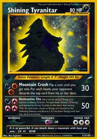 Pokemon - Shining Tyranitar (113) - Neo Destiny - Holo