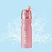 Mist Spray Water Bottle, Sport Anti-Leak Drinking Water Bottle with Mist Hydration 20oz AURANY (Pink)