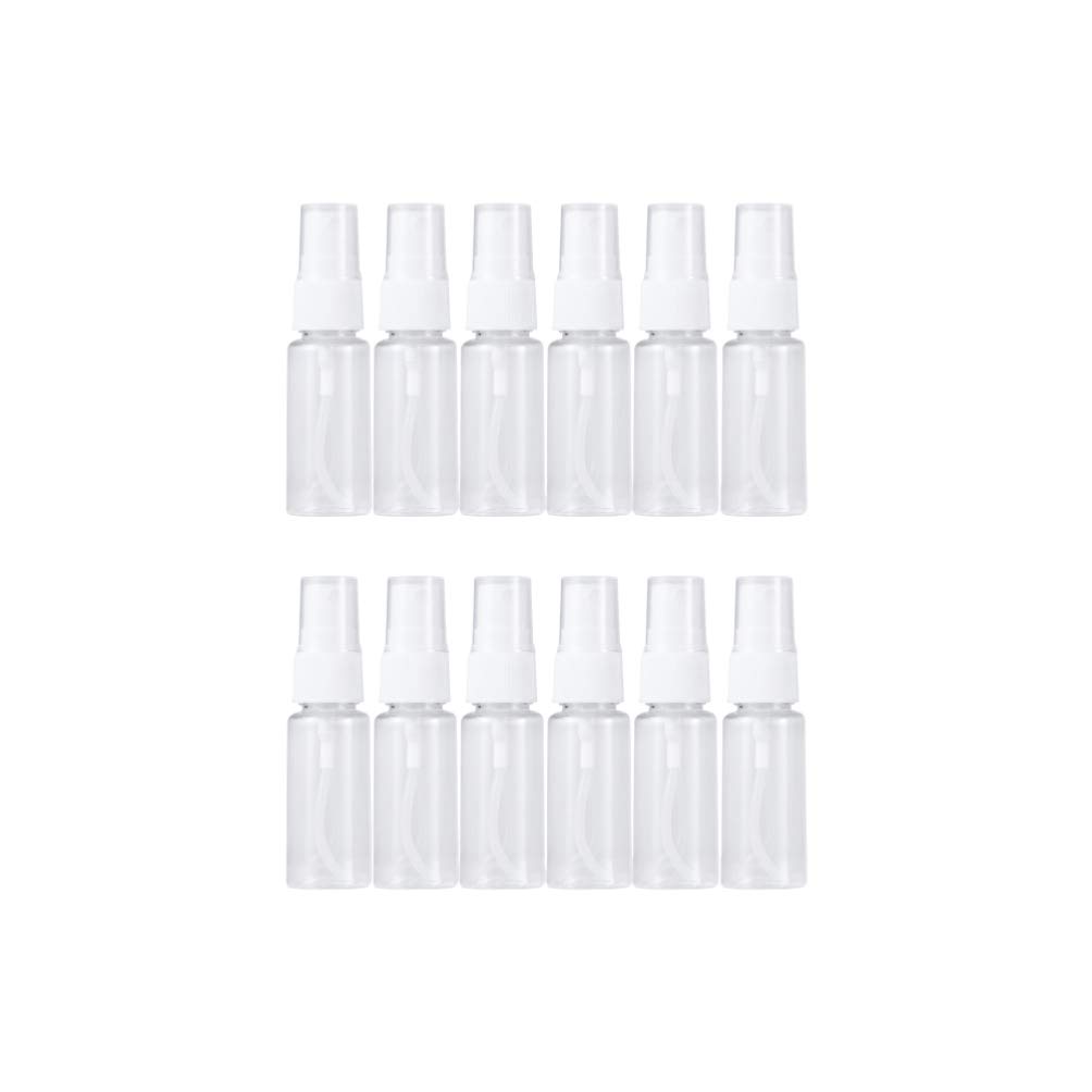 100ml Spray Bottles Transparent Subpackaging Bottles Refillable Travel Cosmetic Dispenser Bottle Makeup Press Pump Spray for Women 12Pcs