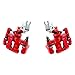Callahan CCK02489 [2] REAR Performance Grade Red Powder Coated Semi-Loaded Caliper Assembly Pair Set