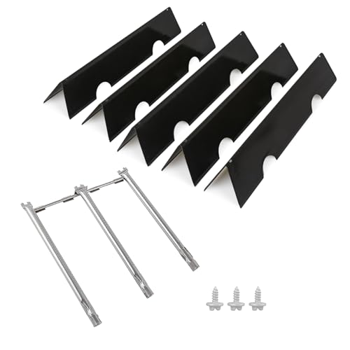 Photo 1 of CANDANA 15.3 Inch 7636 Flavorizer Bars Porcelain Steel with 69787 Burner for Weber Spirit and Spirit II 300 Series with Front Control