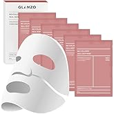 GLANZO Bio-Collagen Genuine Deep Mask, Hydrating Hydrogel Mask for Overnight Use, Pore Reduction, Elasticity Enhancement, 34g x 6 Mask Sheets