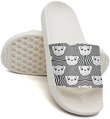Love Cute Bulldog Hug Me4 Men's Slippers Low Top Fashion White