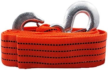 niceeshop(TM) 4M 3 Tons Car Tow Cable Towing Strap Rope With Hooks