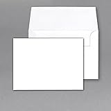 Superfine Blank Note Cards and Envelopes, 5x7-Inch, White, 50 Per Pack