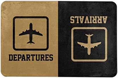 BIRSY Non-Slip Doormat Arrivals Departures Entrance Floor Mat Funny Doormat Home And Office Decorative Indoor/Outdoor/Kitchen Mat Non-Woven Fabric 23.6"x15.7" 20x32(IN)