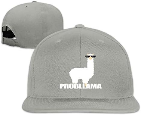 No Probllama Animal Always Be A Llama Funny Unisex Cotton Flat Brim Hip Hop Caps Baseball Adjustable