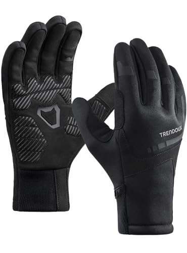 TRENDOUX Winter Gloves for Men Warm: Windproof Water Resistant Women Glove with Touchscreen SBR Pad Microfiber Palm