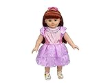 Highmall 16 Inches High Simulation Baby Doll's Clothes Pink and Purple Lace Dress