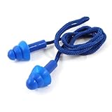 uxcell Water Sports Swim Swimming Silicone Ear Plugs String w Case Blue 22