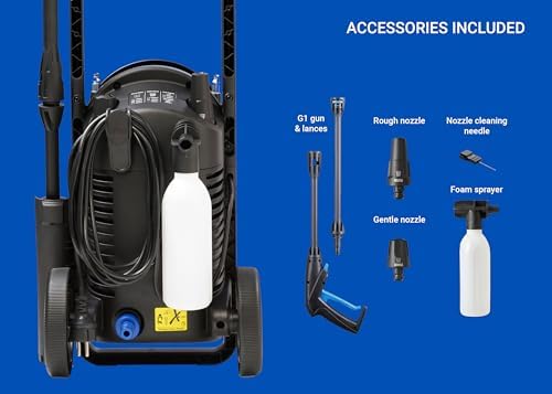 Nilfisk High Pressure Washer Core 130 Bars - Mini Limpador para Jardim e Carros (1500 W)
