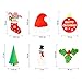 Ccfoud Christmas Hanging Swirl Decoration (Leaves, Christmas Stockings, Snowmen, Christmas Hats, Christmas Cards,Christmas Trees), Foil & Paper,30 pcs