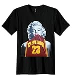Publiciteez Men's Marilyn Wearing a Lebron Jersey T-shirt