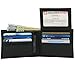 Alpine Swiss Men's Leather Bifold Wallet Removable Flip Up ID Window, Black, One Size