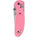 Benchmade - Mini Griptilian 556 Knife, Plain Drop-Point, Satin Finish, Pink Handle