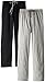 Hanes Men's Solid Knit Jersey Pajama Pant, Black/Light Heather Grey, Large (Pack of 2)