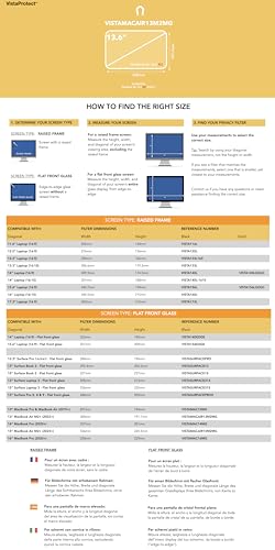 VistaProtect - Privacy Filter & Blue Light Filter Premium Magnetic 2-in-1 Protective Film Compatible with Apple MacBook Air 13 M2/M3/M4/M5 (13.6" - 2022+)