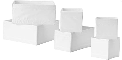 Ikea Drawer Storage Organizer Box Bin Tote White 12 Piece By